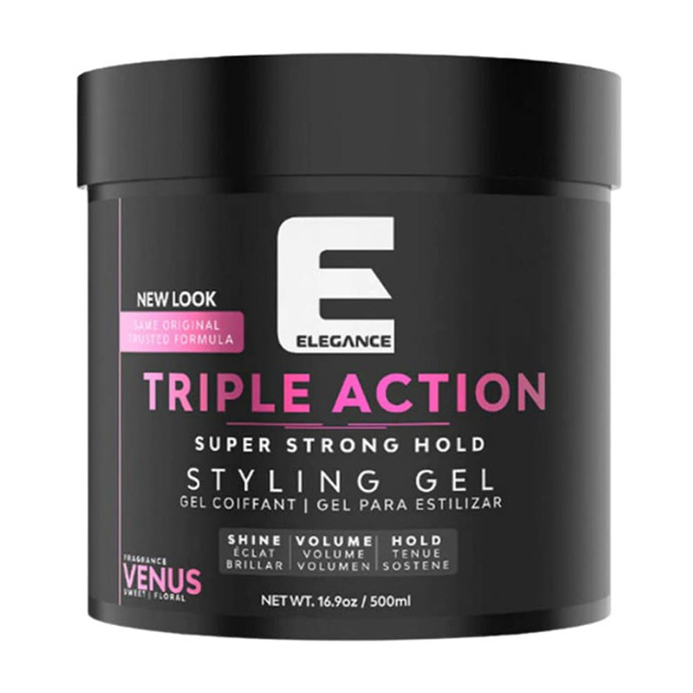 E Elegance Triple Action Venus Fragrance Gel Hair Styling and Strong Hold 16.9Oz (500ml)